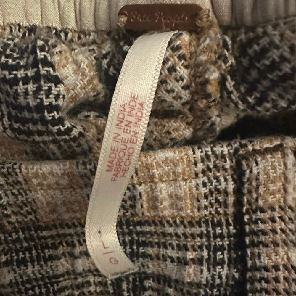 Free People Grunge 90s Plaid Cargo Jogger Back Street Pants Size Large - Picture 12 of 14